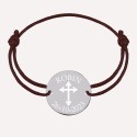 Bracelet Médaillon Croix à Personnaliser