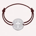 Bracelet Médaillon Croix à Personnaliser