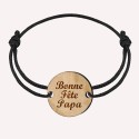 Bracelet médaille en bois à personnaliser