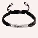 Bracelet homme Shamballa rectangle en Acier à personnaliser