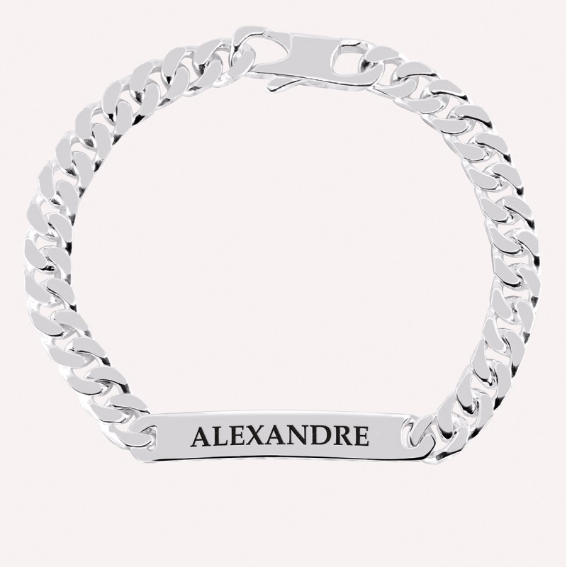 Bracelet homme maille gourmette en Argent 925