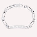 Bracelet personnalisé homme maille alternée en Argent 925