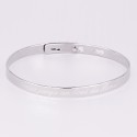 Bracelet Jonc Argent 925 à personnaliser en lettre droite