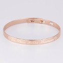 Bracelet Jonc Argent Rosé à personnaliser en lettre script