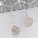 Collier Zodiaque et médaille perlée à personnaliser