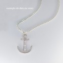 Collier Homme Ancre Marine