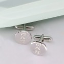 Les Boutons de Manchette Ronds Personnalisables en argent 925