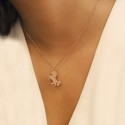 Le Collier Licorne à Personnaliser en argent rosé 