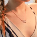 Collier prénoms et coeur découpé