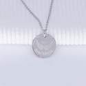 Collier personnalisé médaille ange perlée  en argent 925 ou plaqué or