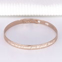 Bracelet Jonc Argent Rosé à personnaliser