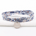 Bracelet personnalisé liberty triple tour en argent 925