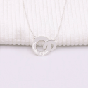 Collier personnalisé double anneaux "enlace-moi" en argent 925 ou plaqué or