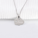 Pendentif personnalisé coeur dans un nuage en argent 925 ou plaqué or