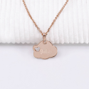 Pendentif personnalisé coeur dans un nuage en argent 925 ou plaqué or