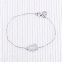 Bracelet nuage gravé sur chaîne en argent 925 ou plaqué or