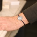 Bracelet personnalisé médaillon pour homme en argent 925