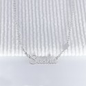 Collier prénom découpé nuage en Argent 925