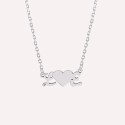 Collier coeur et 2 Initiales découpées en Argent 925 ou Plaqué Or