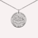 Pendentif naissance à personnaliser en Argent 925