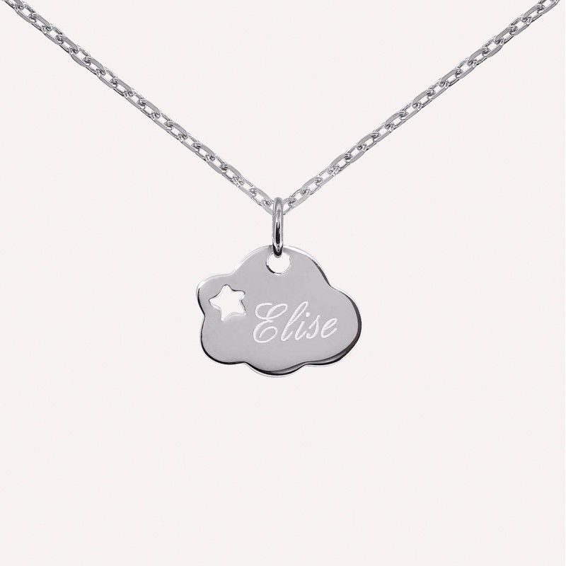 Pendentif à personnaliser étoile dans un nuage