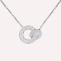 Collier double anneaux "enlace-moi" à personnaliser en Argent 925 ou Plaqué Or