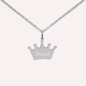 Collier couronne personnalisée en argent 925 ou plaqué or