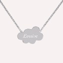 Collier nuage personnalisé sur chaîne en argent 925