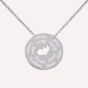 Collier coeur personnalisé spécial famille nombreuse en argent 925 ou plaqué or