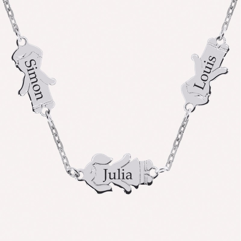 Collier gravé choupinous en Argent 925 ou Plaqué Or