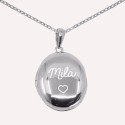 Pendentif personnalisé Porte Photo Ovale en Argent 925