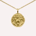 Pendentif lion en plaqué or à personnaliser