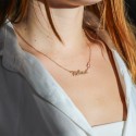 Collier prénom personnalisé nounours rose en argent 925 ou plaqué or