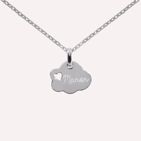 Pendentif à personnaliser coeur dans un nuage